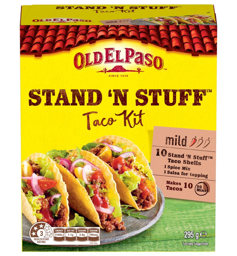 Old El Paso Stand 'N Stuff Mild Taco Kit (295g, 10 pack)