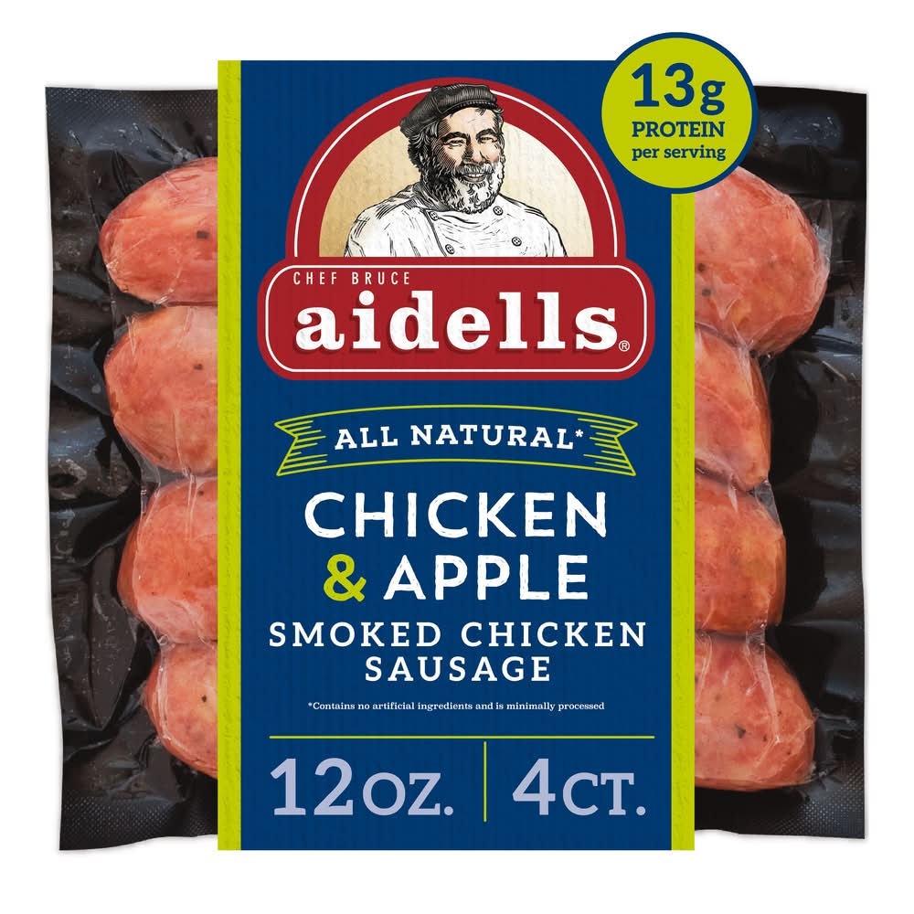 aidells All Natural Smoked Chicken Sausage, Chicken & Apple (12 oz, 4 ct)