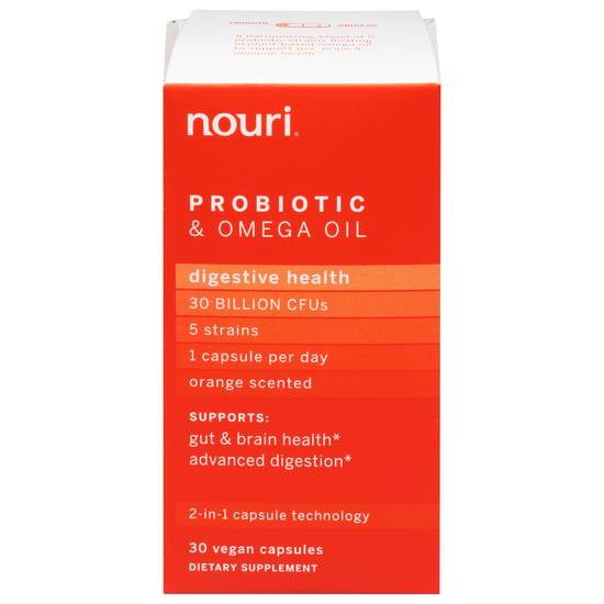 Nouri 2 in 1 Probiotic & Omega Oil Capsules (30 ct)