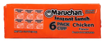 Maruchan Instant Lunch Ramen Noodles, Chicken (6 x 2.25 oz)