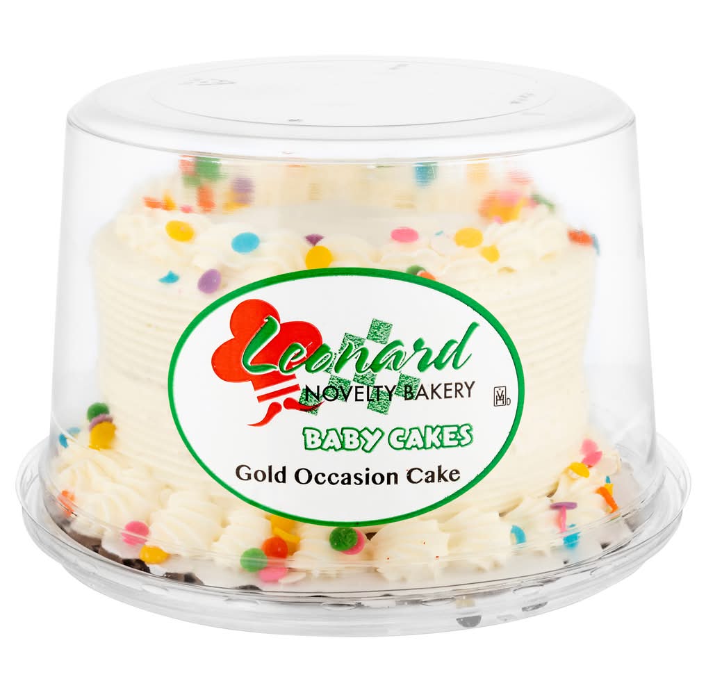 Leonard Novelty Bakery Gold Occasion Baby Cake (2 oz)