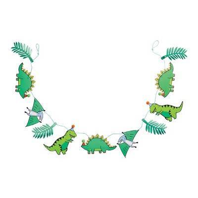 Spritz Fossil Friends Dinosaur Party Decorative Banner, Green