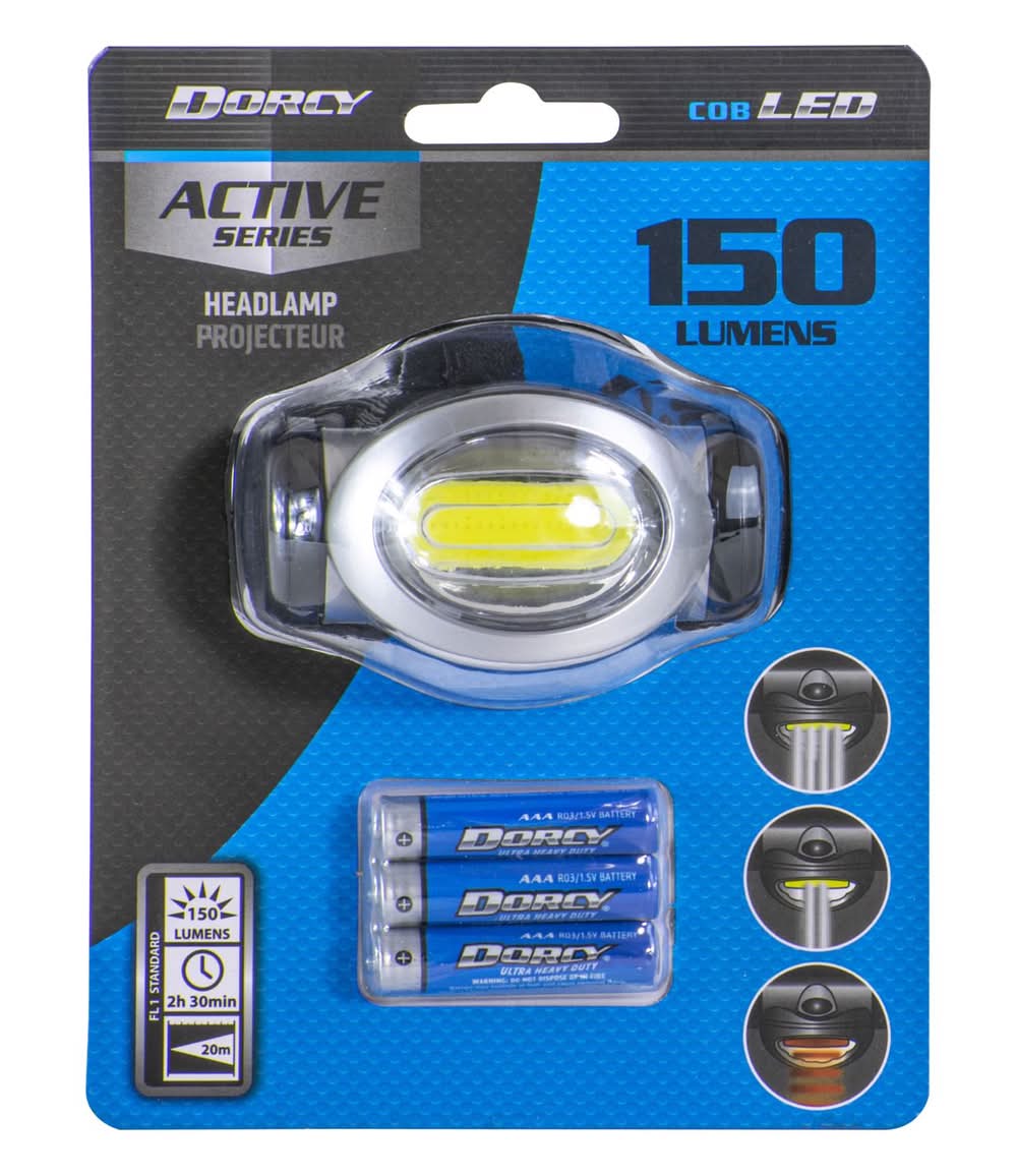 Dorcy 150 Lm Black Led Headlight Aaa Battery