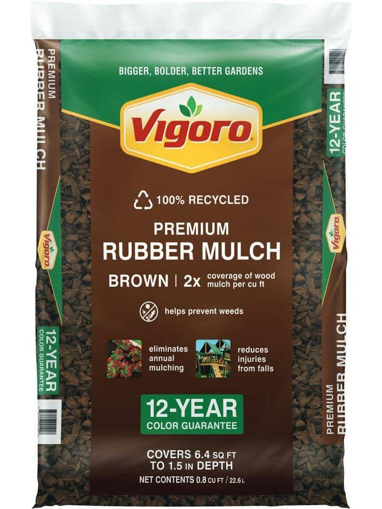 Vigoro Premium Rubber Mulch, Brown