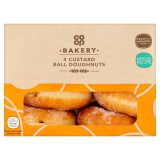 Co-op Custard Ball Doughnuts 4 Pack