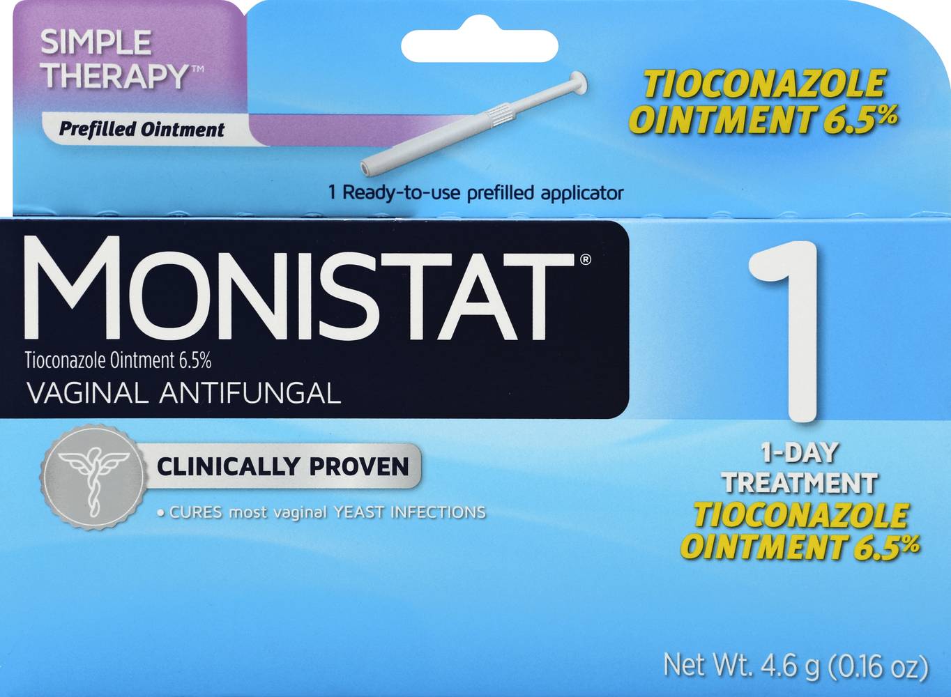 Monistat 1 Day Treatment Prefilled Applicator Vaginal Antifungal (0.2 oz)