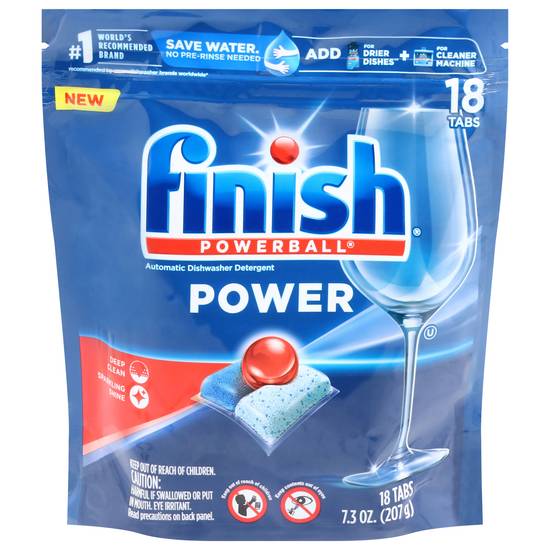 Finish Powerball Power Automatic Dishwasher Detergent (18 ct)