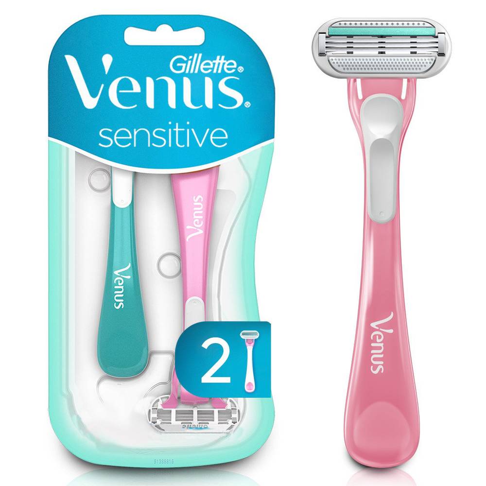 Gillette máquinas desechables venus sensitive (2 piezas)