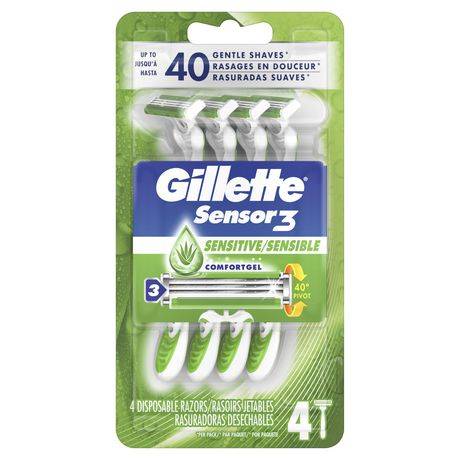 Gillette Sensor3 Sensitive Men's Disposable Razors