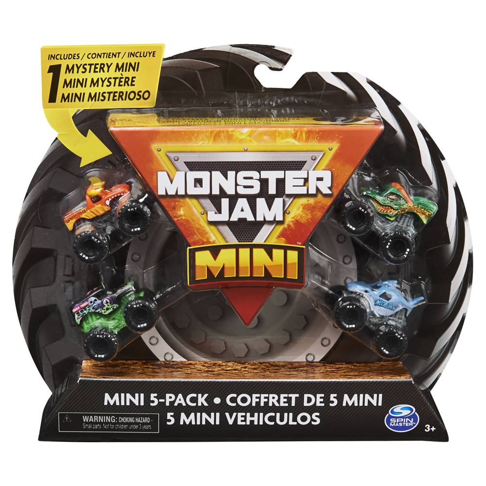 Spin Master Monster Jam Official Mini Collectible Monster Trucks With 1 Mystery Truck (5 ct)