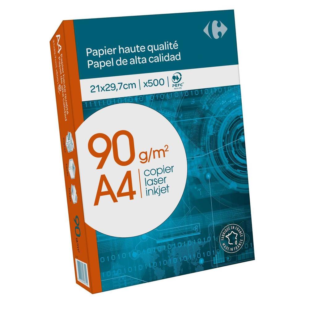 Ramette de papier A4 - 500 feuilles - 90g CARREFOUR - la ramette