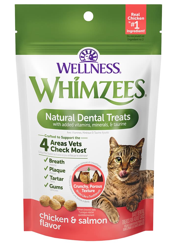Whimzees Chicken & Salmon Flavor Natural Cat Dental Treats (2 oz)