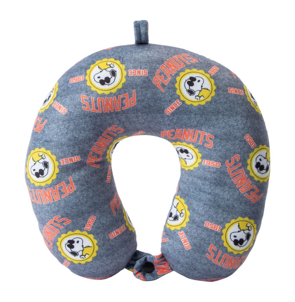 Peanuts® Travel Neck Pillow Gray