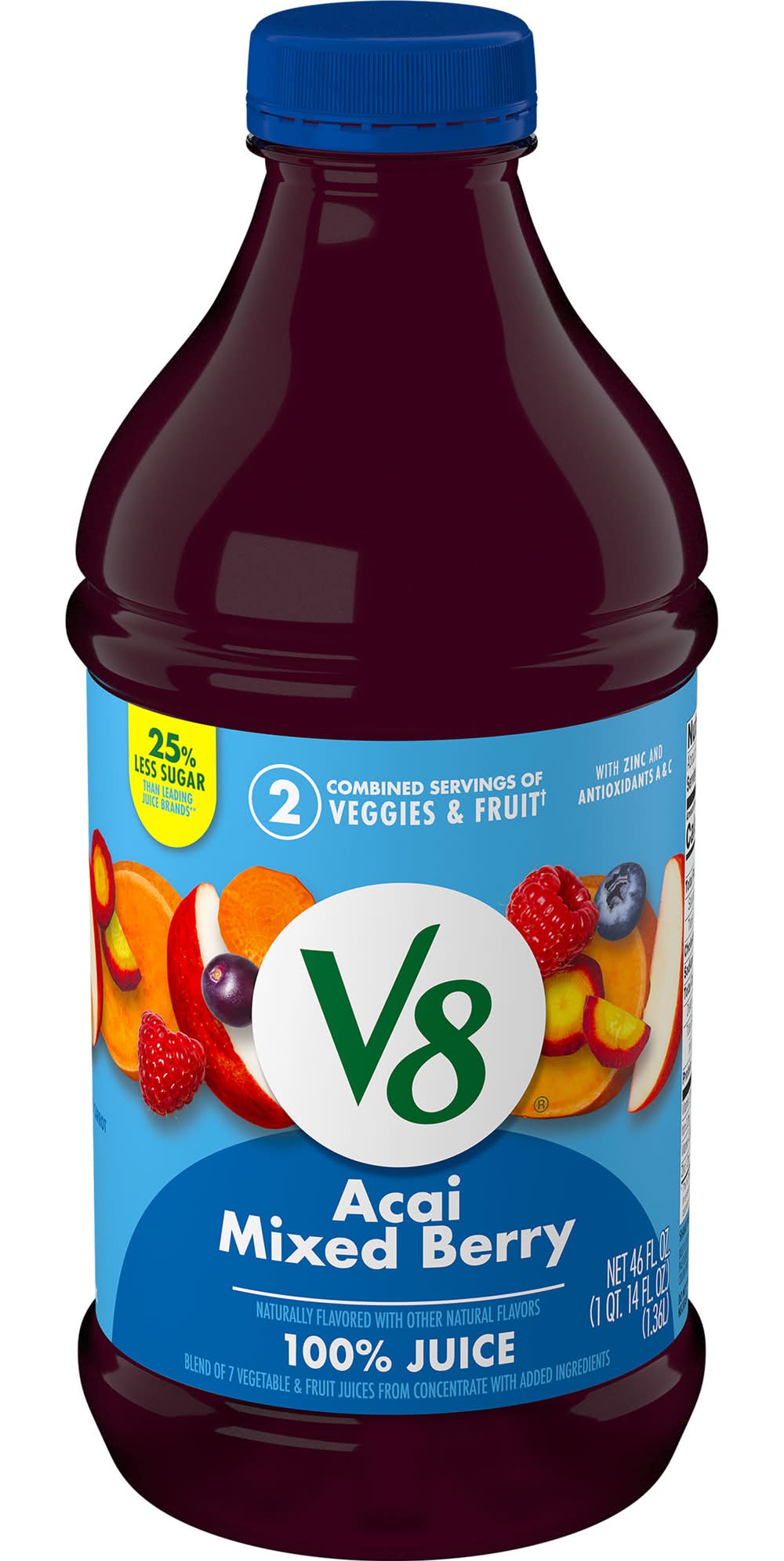 V8 Acai Mixed Berry 100% Juice (46 fl oz)