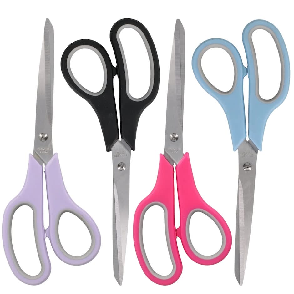 Jot Soft Grip Scissors, 8.5 in, Assorted
