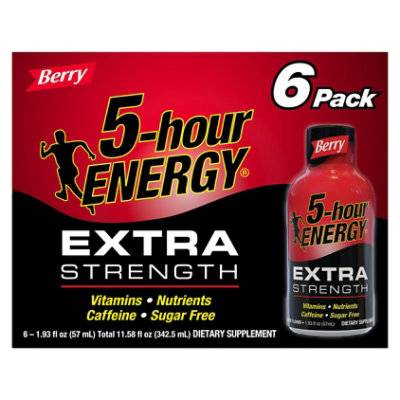 5-Hour Energy Berry Extra Strength Shot - 6-1.93 Fl. Oz.