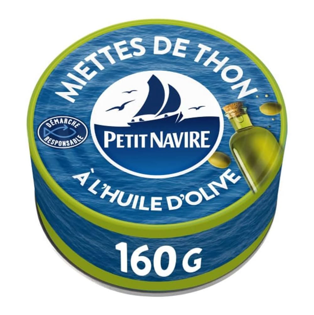Petit Navire - Miettes de thon à l'huile d'olive (160g)