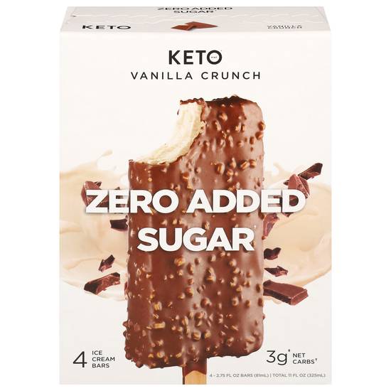 Keto Foods Vanilla Crunch Ice Cream Bars (4 ct)