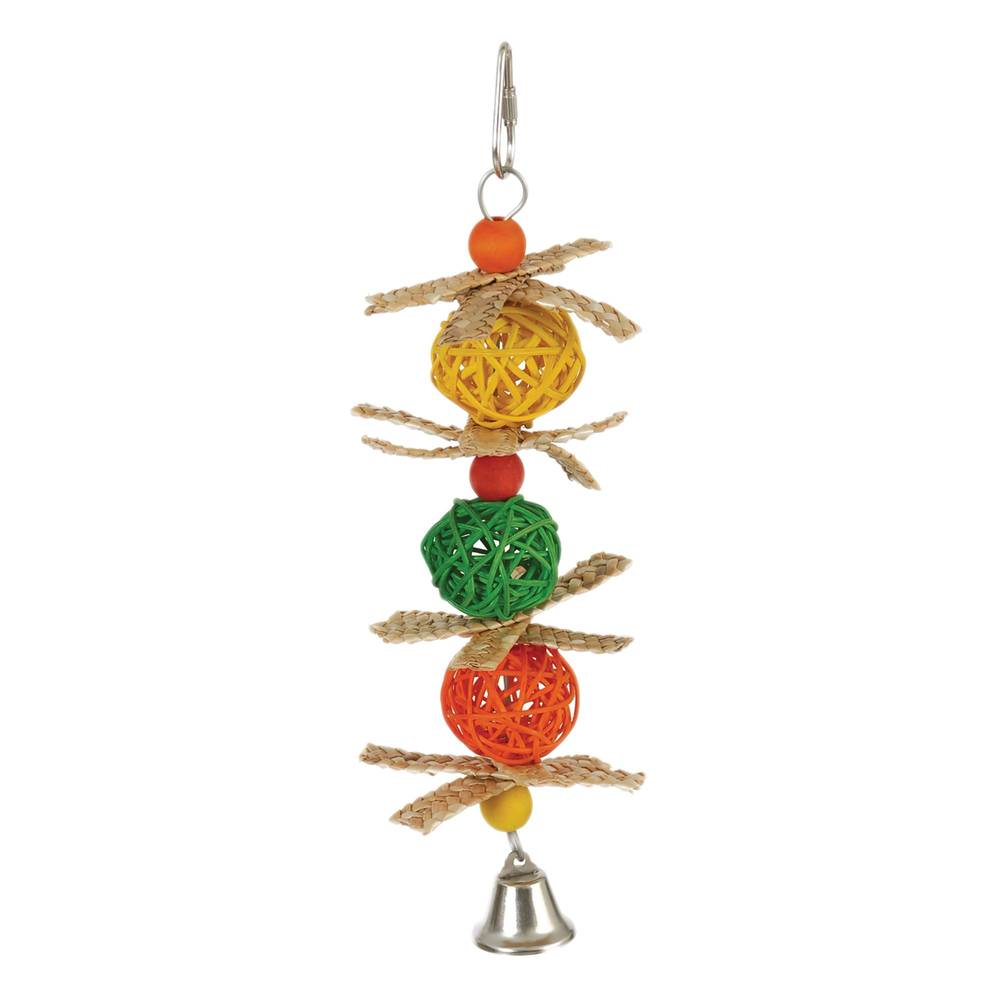 All Living Things Willow Ball Bird Toy, Multi Color