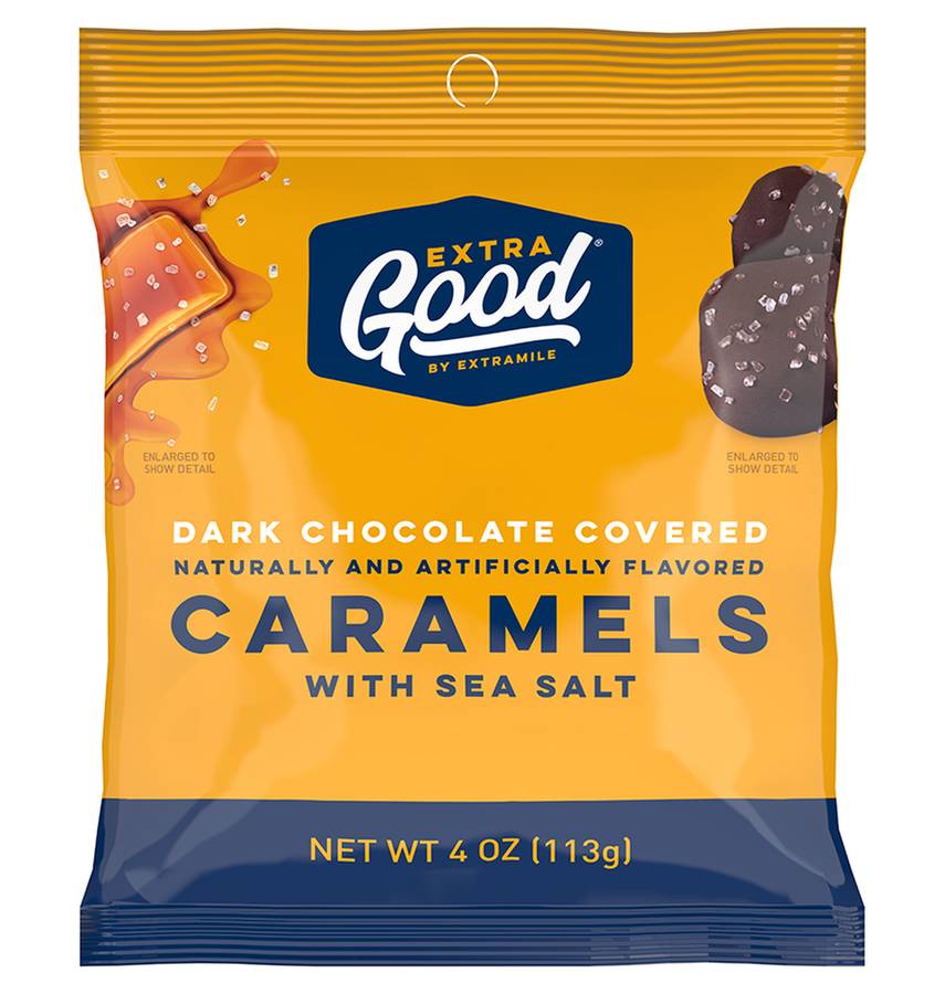 ExtraGood Dark Chocolate Sea Salt Caramels 4oz
