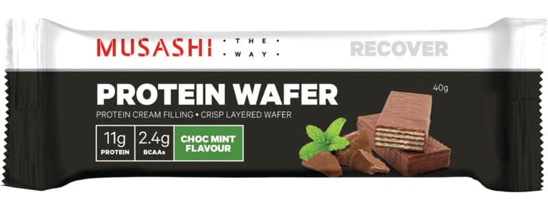 Musashi Protein Wafer Dark Choc Mint Bar 40g