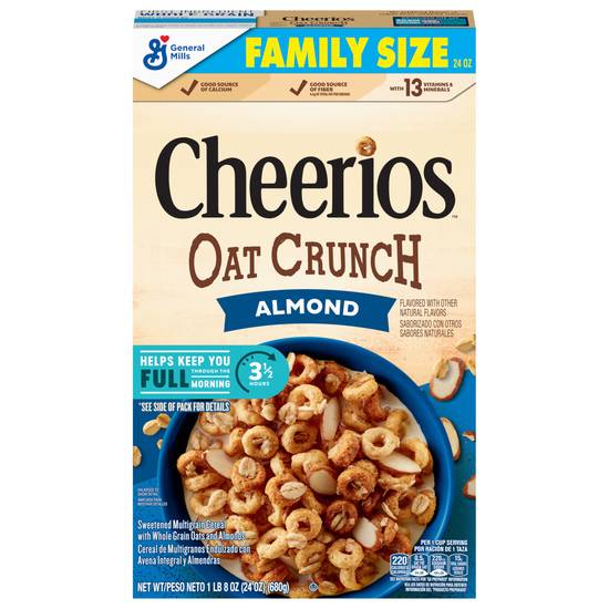 Cheerios Almond Oat Crunch Cereal (24 oz)