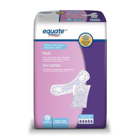 Equate Ultimate Absorbency Bladder Control Pads (33 pads, regular length), Delivery Near You