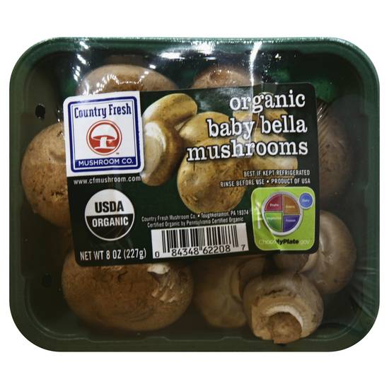Country Fresh Mushroom Organic Baby Bella Mushrooms
