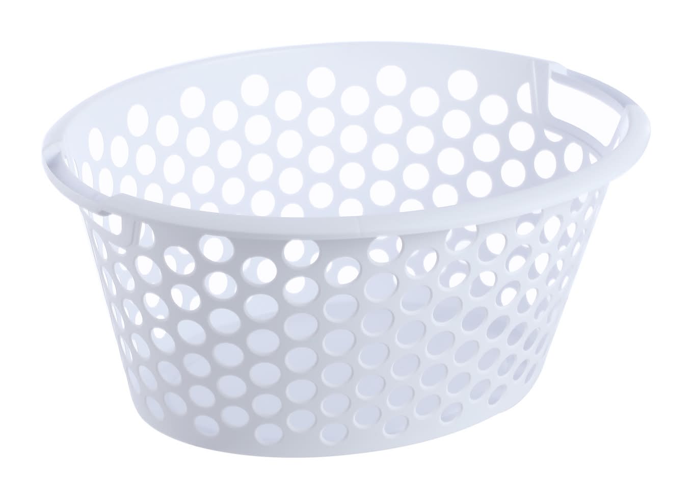 All Set 36L White Circle Oval Laundry Basket