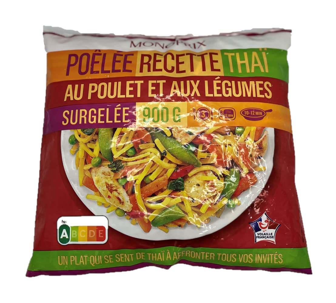 Monoprix - Poêlée thaï au poulet et aux légumes (900g)