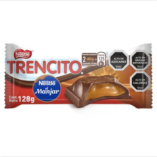 Trencito chocolate relleno manjar (barra 128 g)