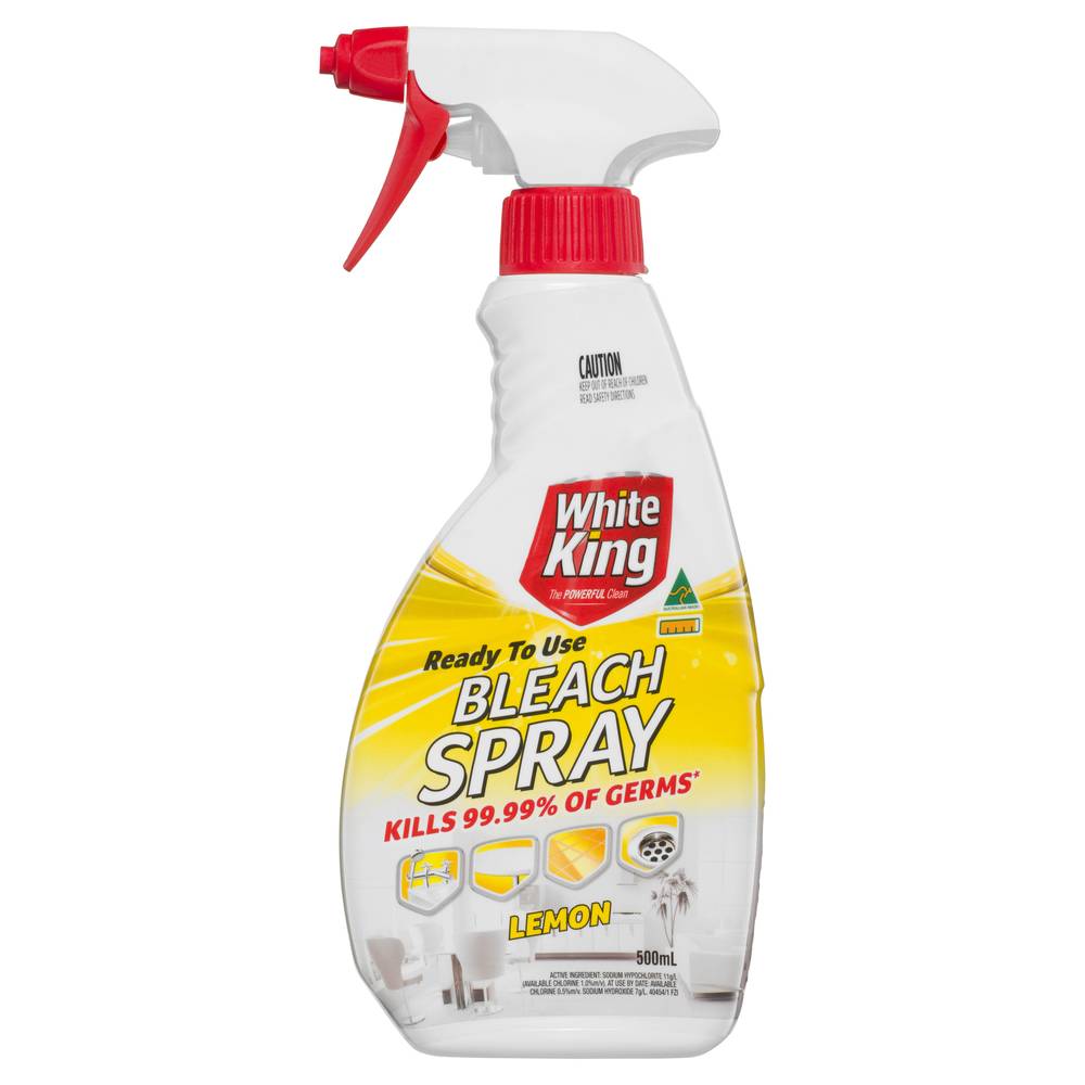 White King Bleach Spray, Lemon (500mL)