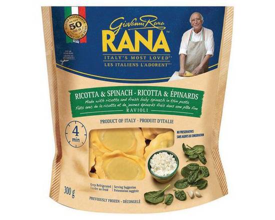 Rana · Pâtes raviolis à la ricotta et aux épinards (300 g) - Ricotta & Spinach Ravioli Pasta 300g (Fresh pasta from Italy)