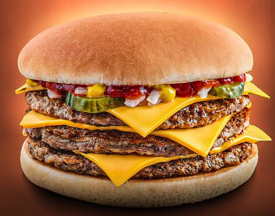 Triple cheeseburger