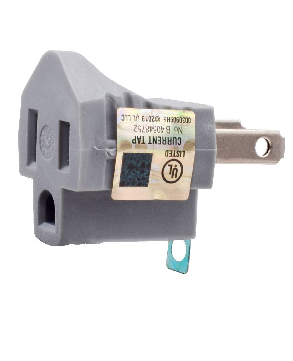 Project Source Adapter 15-Amp 2-wire To 3-wire Single To Single Gray Basic Standard Adapter | 5501