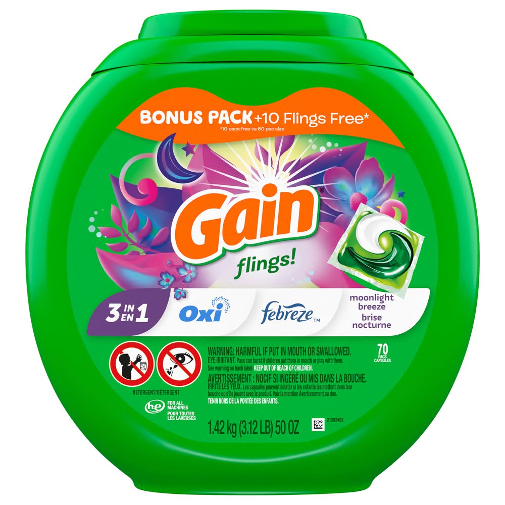 Gain Flings! Moonlight Breeze Laundry Detergent (44 fl oz)
