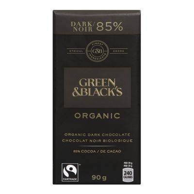 Green & Black's Organic 85% Cocoa Dark Chocolate Bar (90 g)