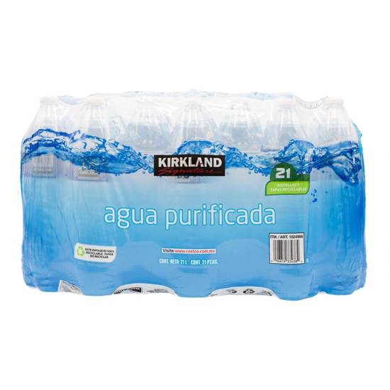Kirkland Signature agua purificada (21 pack, 1 L)