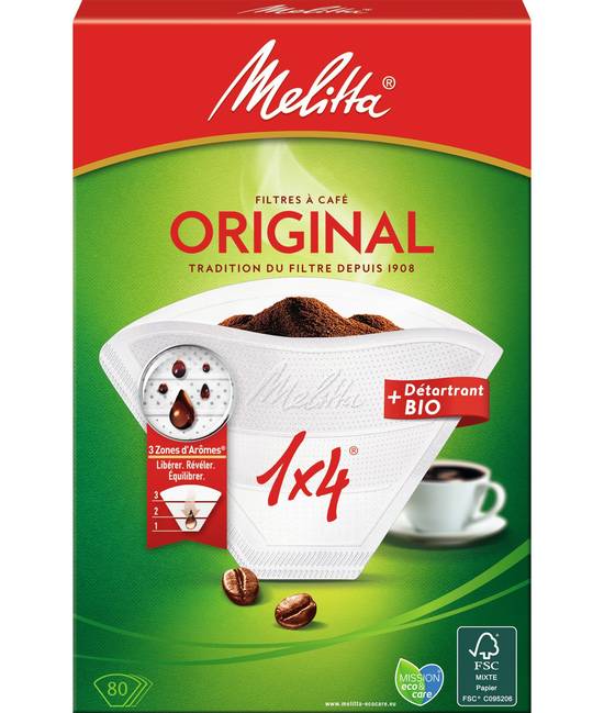Melitta - Filtres à café détartrant (80 pièces, 166 g)