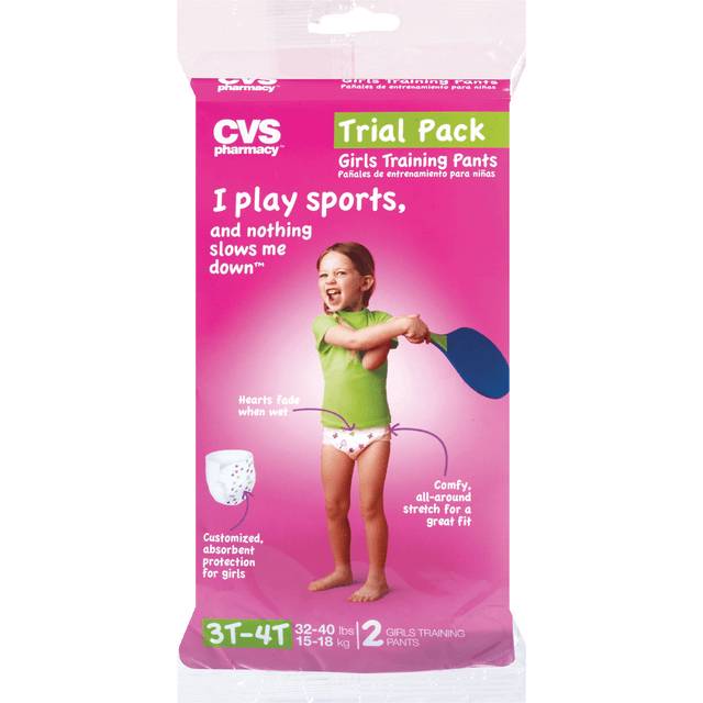 CVS Training Pants for Girls Size 3T-4T Trial Pack