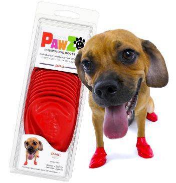 Pawz Waterproof Dog Boots, Red Color, Small, 12-pack (12 pack)
