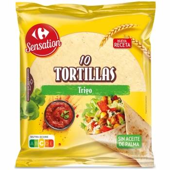 Tortillas de trigo Sensation Carrefour 10 ud.