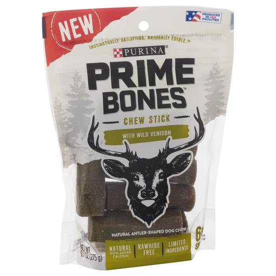 Prime Bones Purina Small With Wild Venison Dog Chew Stick (6 ct)