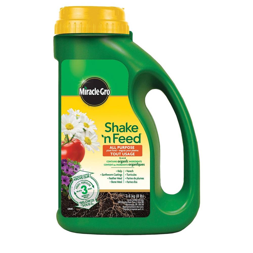 Engrais Pour Plantes Tout Usage Miracle-Gro Shake ’N Feed 12-4-8  3,63 Kg