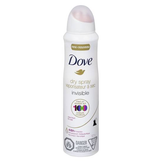 Dove Deodorant Spray, Clear Finish (107 g)