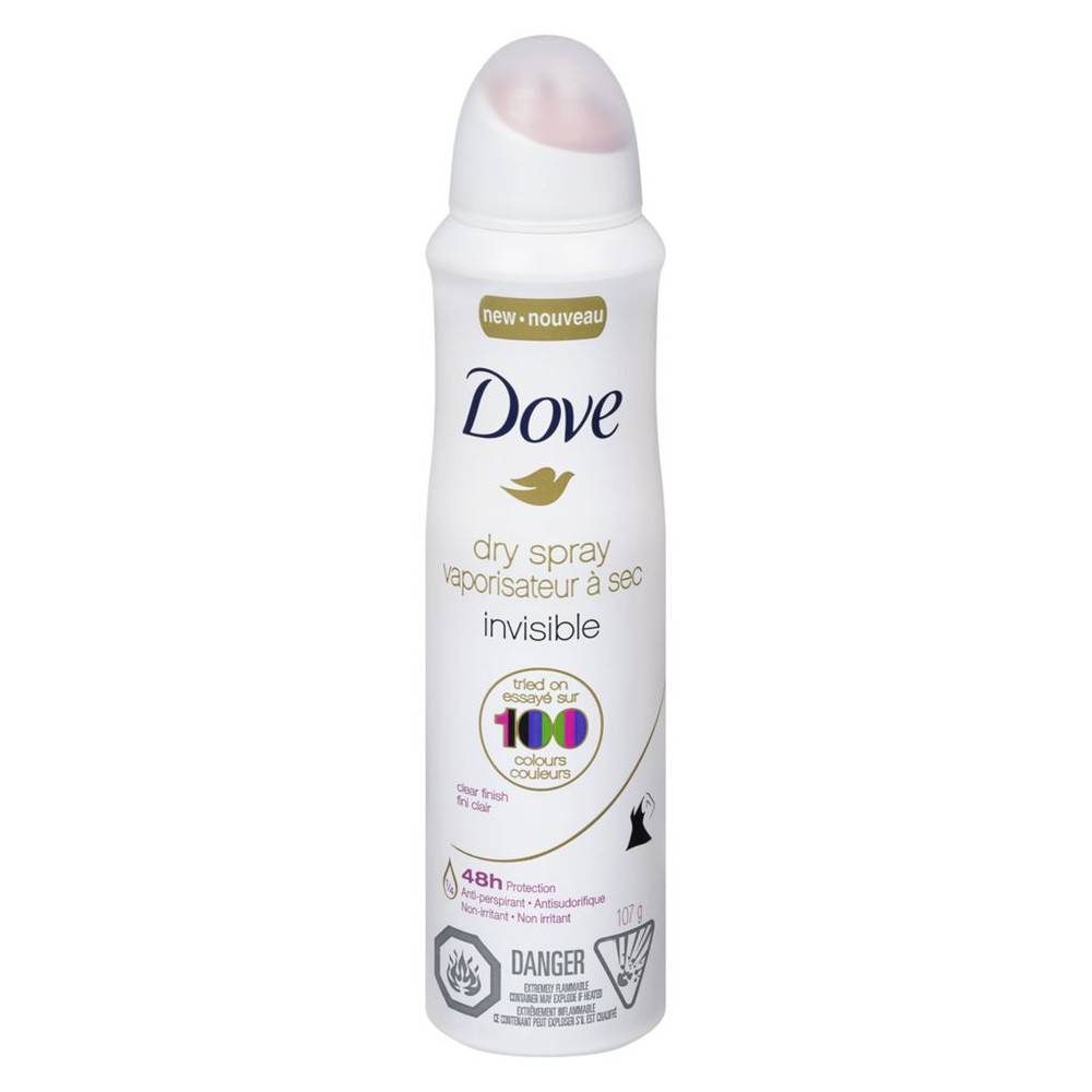 Dove Deodorant Spray, Clear Finish (107 g)