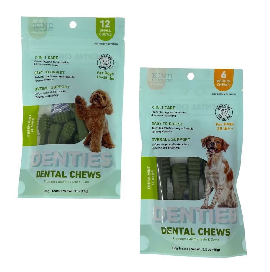 Kind Rewards Dental Chews Dog treats, 12-pc Pack.