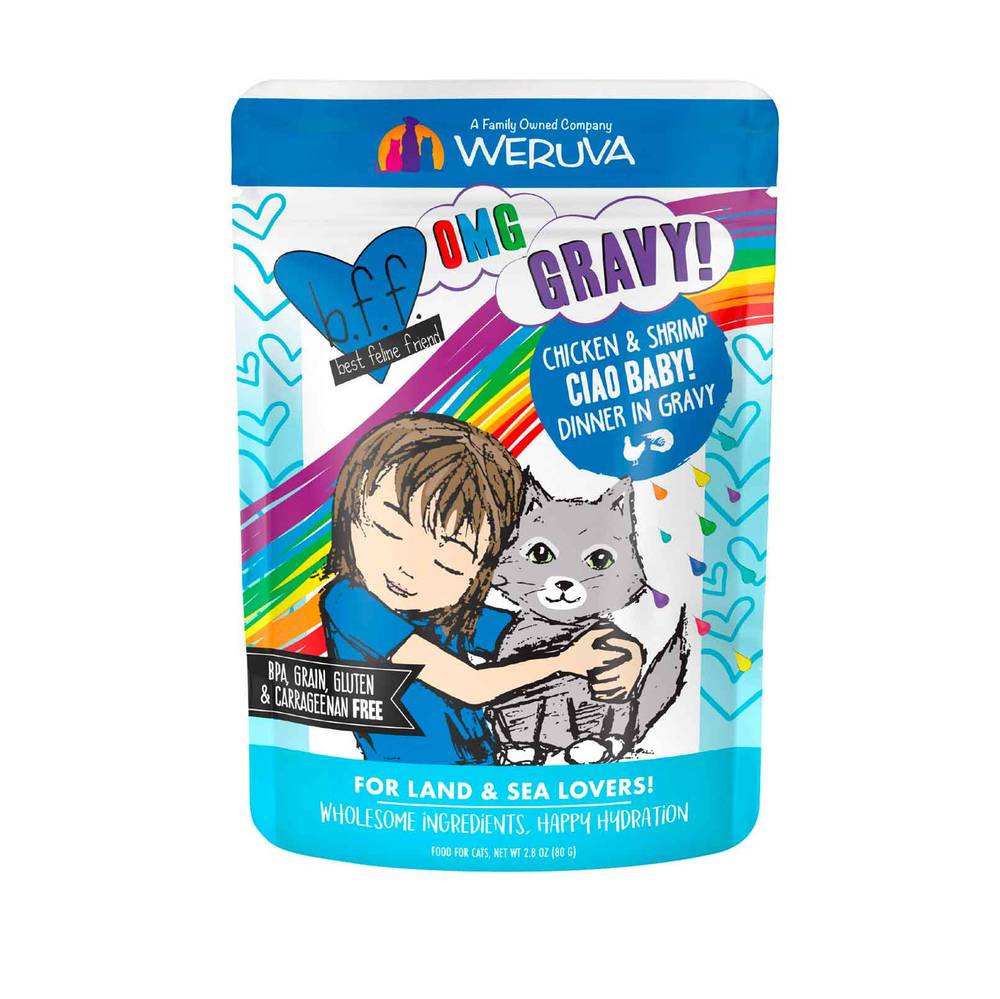 Weruva Bff Omg Gravy! Land and Sea Lovers Wet Cat Food (chicken-shrimp)