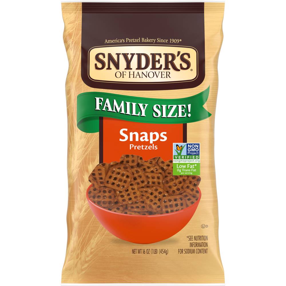 Snyder's Of Hanover Family Size Snaps Pretzels