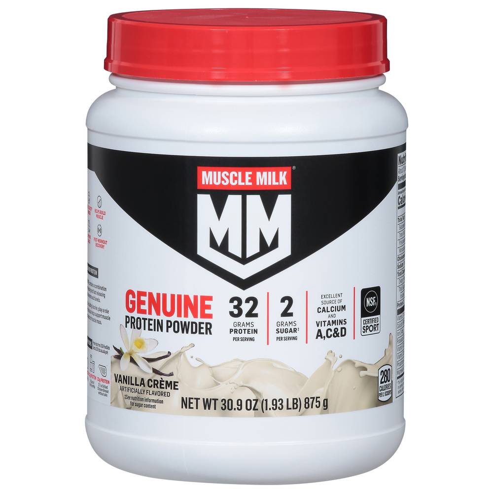 Muscle Milk Genuine Protein Powder, Vanilla Creme (30.9 oz)